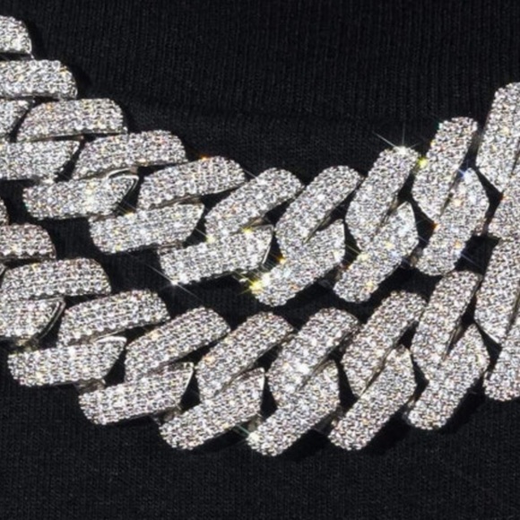 ZOTIC New York 20MM MIAMI PRONG CHAIN - WHITE GOLD 18” - Picture 2 of 4